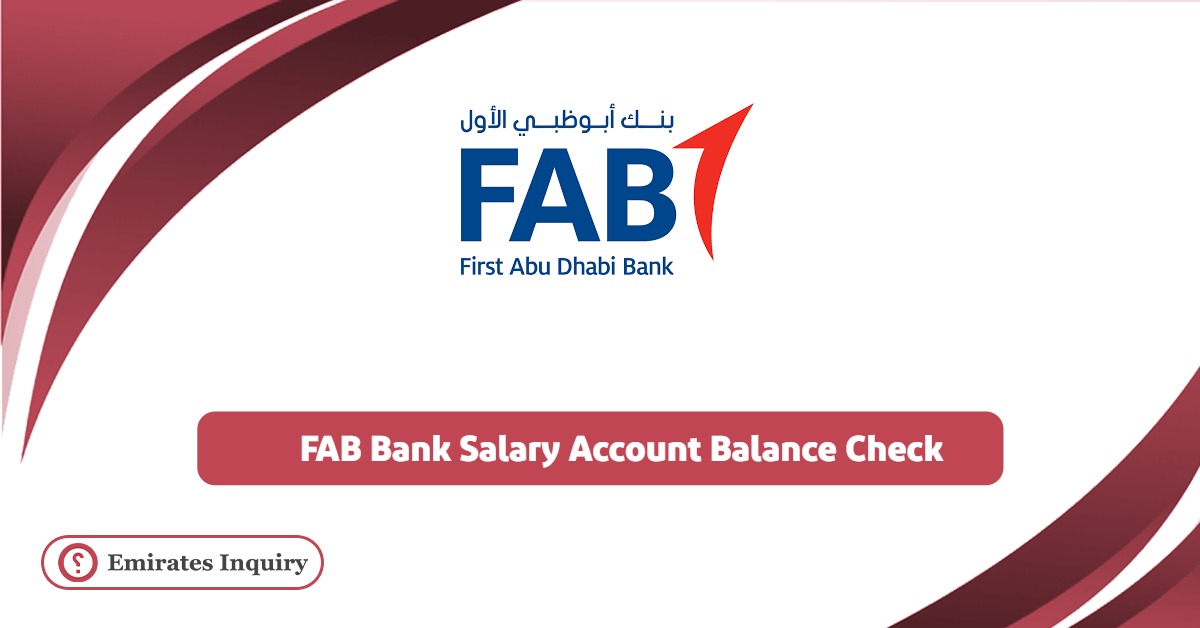 FAB Bank Salary Account Balance Check